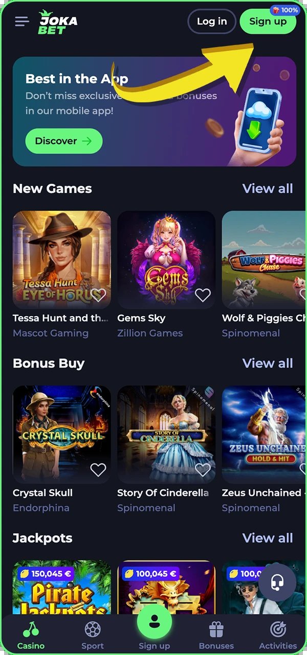 Jokabet casino login in United Kingdom